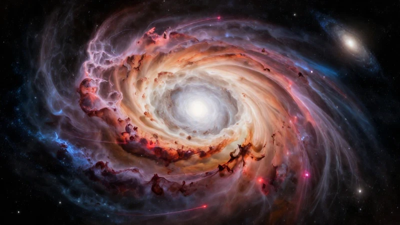 Teoría del Big Bang: Orígenes y Misterios del Universo 7 Singularidad cósmica vibrante con nebulosa y galaxias
