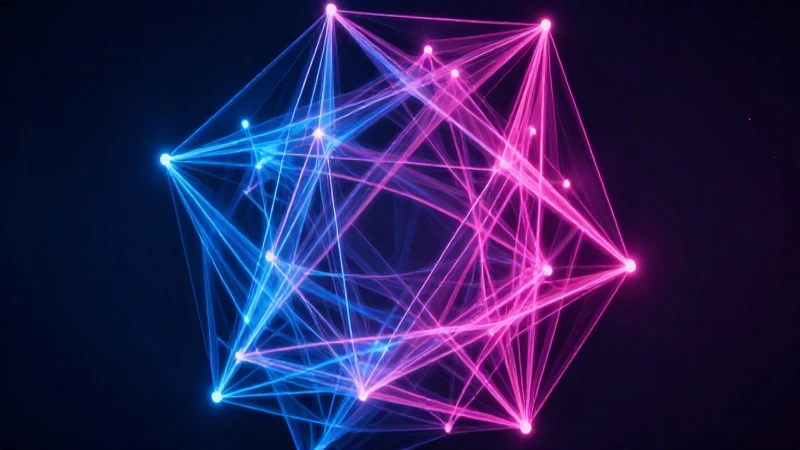 Teoría: Concepto, Elementos, Tipos y Ejemplos Explicados 3 Red geométrica holográfica vibrante y moderna