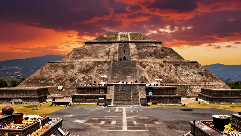 Teotihuacanos: Historia, Religión y Aportes Culturales 6 Pirámide del Sol, dramática y fotorealista