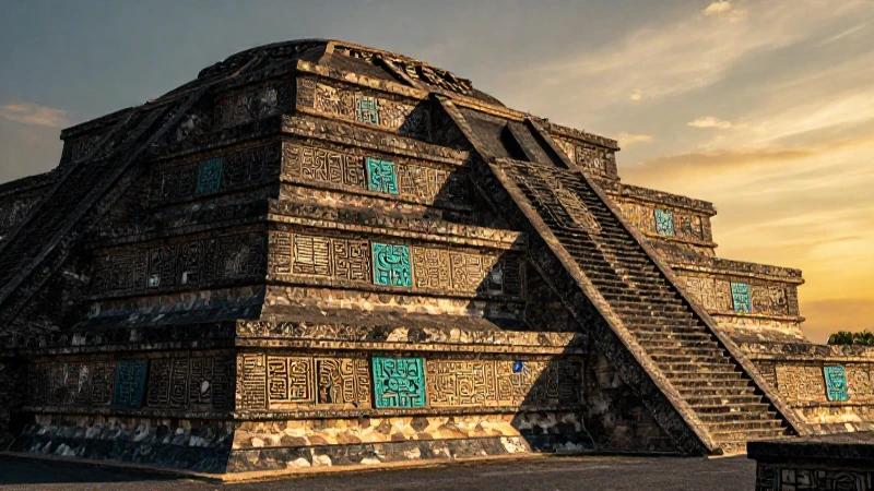 Teotihuacán épica, luz dorada y ultra detalle