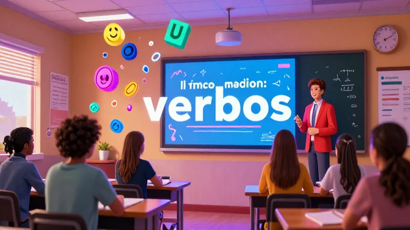 Verbos de tercera persona para el aula