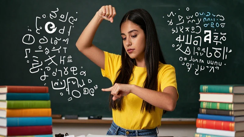 Estudiante mexicano estudia patrones de verbos