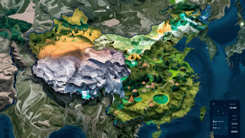 Territorio: concepto, tipos, características y población 4 Ilustración detallada y dinámica de mapa educativo vibrante