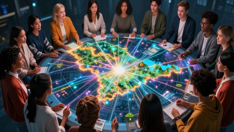 Territorio: concepto, tipos, características y población 5 Jóvenes analizan datos en un mapa digital
