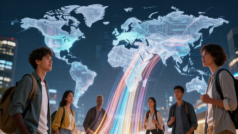Texto cortos: 10 ejemplos de párrafos cortos efectivos 9 Profesionales viajando en un mundo holográfico futurista
