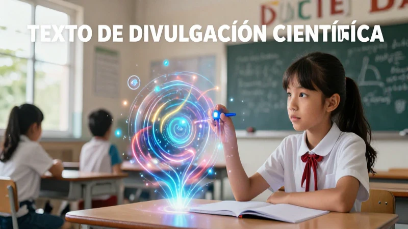 Texto de divulgación científica: 10 Ejemplos Impactantes 4 Texto divulgación: concepto científico claro y dinámico