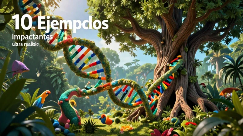 Texto de divulgación científica: 10 Ejemplos Impactantes 6 Evolución y biodiversidad impactante en 3D