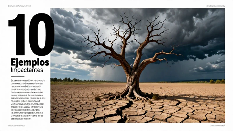 Texto de divulgación científica: 10 Ejemplos Impactantes 7 Ilustración dramática del cambio climático