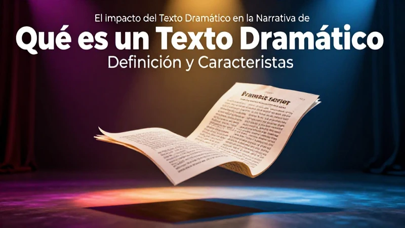 El texto dramático define la narrativa