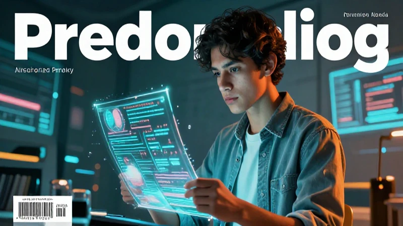 Qué es un texto informativo Características y tipos 8 Joven erudito rodeado de información digital vibrante