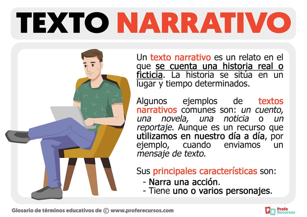 texto narrativo que es caracteristicas y ejemplos claros