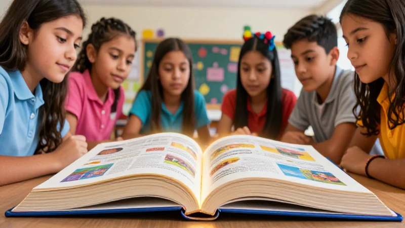 Estudiantes mexicanos aprendiendo de un libro mágico