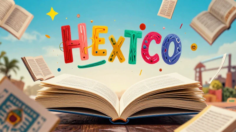 Libros flotantes vibrantes con estética educativa moderna