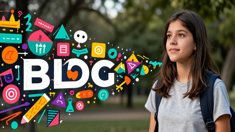 Estudiante enfocado con arte educativo vibrante