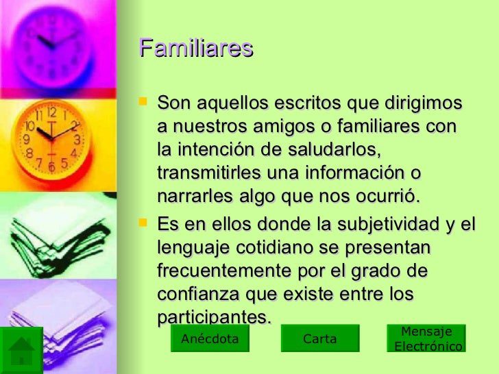 textos familiares informacion importancia y ejemplos