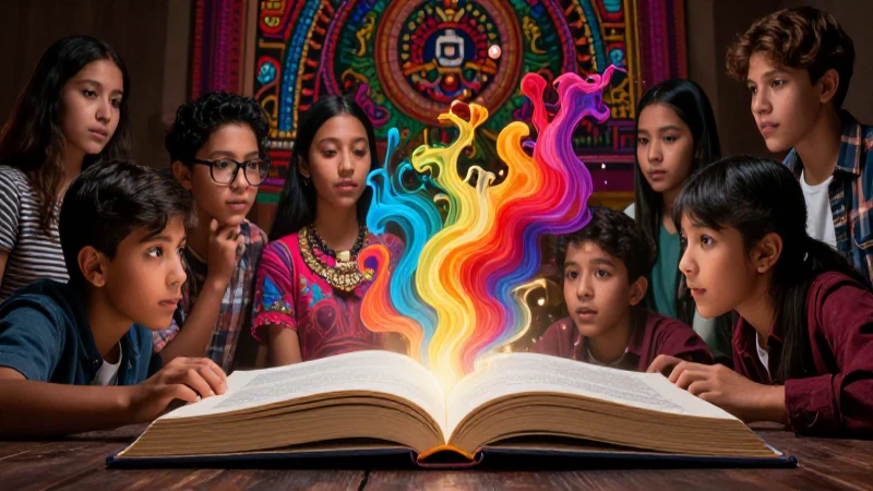 Qué características, tipos y ejemplos hay en textos literarios 3 Estudiante curioso explora libro en México