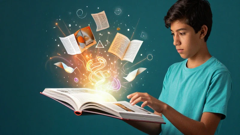 Textos literarios: qué son, características y ejemplos 3 Joven mexicano con libro etéreo y moderno