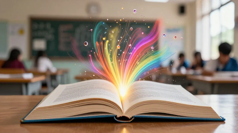 Textos literarios: qué son, características y ejemplos 7 Libro abierto en clase, conocimiento vibrante y moderno