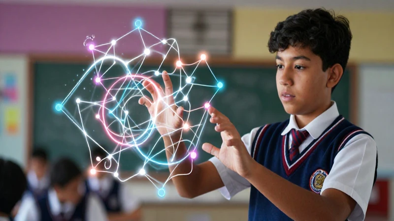 Estudiante mexicano interactúa con lógica abstracta
