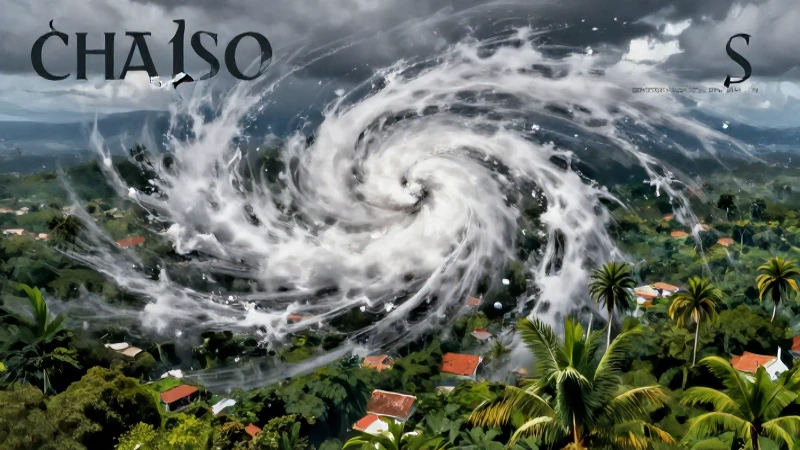 Vórtice dinámico sobre exuberante México tropical
