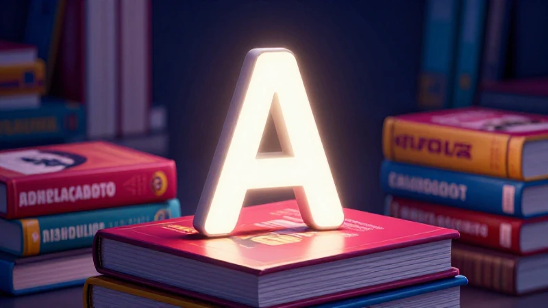Diseño premium: letra sobre libros académicos