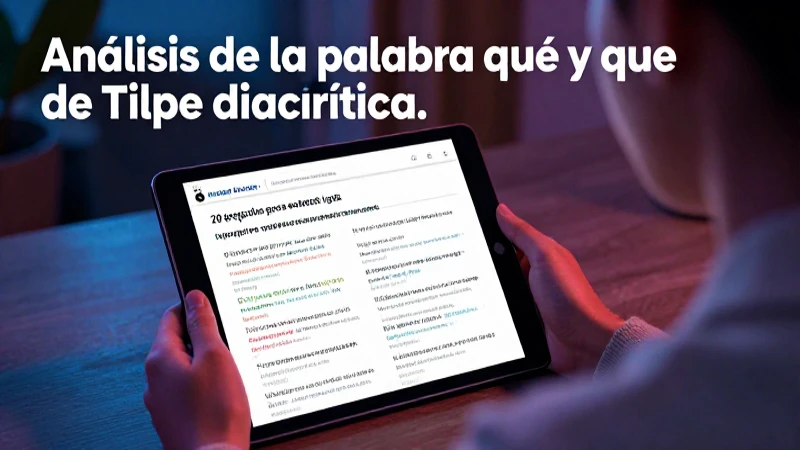 Análisis de qué y que tilde