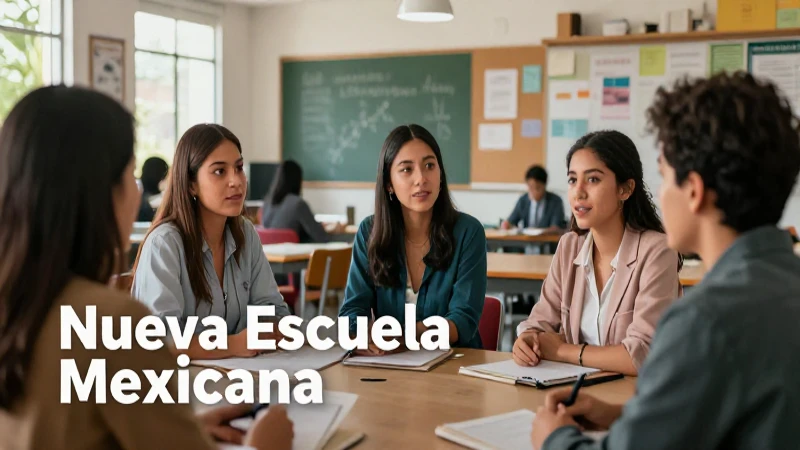 Ilustración profesional de educación mexicana moderna