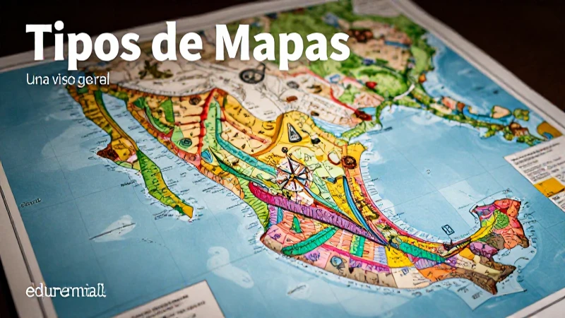 Collage detallado de diversos tipos de mapas