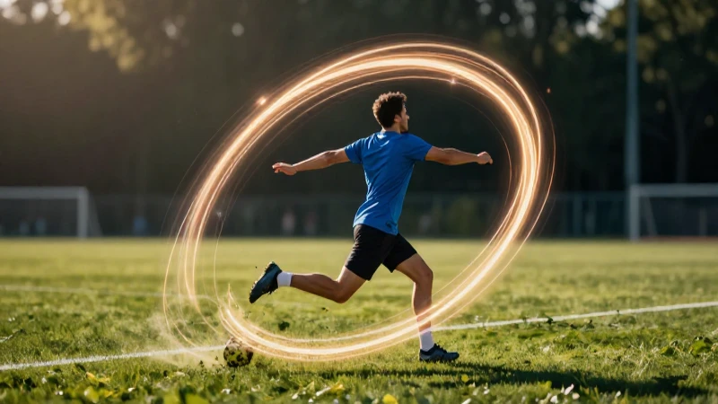 Tipos de movimiento y su importancia en el deporte: ¡Descúbrelos! 3 Ilustración deportiva dinámica y vibrante