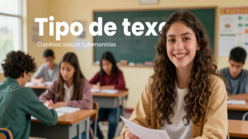 Ilustración académica vibrante sobre clasificación textual
