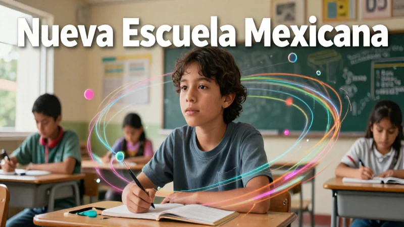 Estudiante en aula con estética educativa mexicana