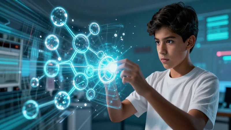 Ciencia: Definición, características y objeto de estudio 6 Estudiante mexicano con estructura molecular vibrante