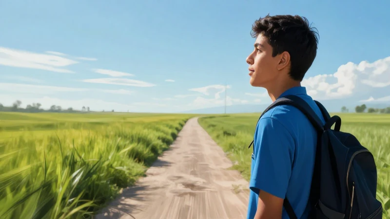 Democracia: definición, tipos y características esenciales 6 Joven estudiante mira hacia un futuro vibrante