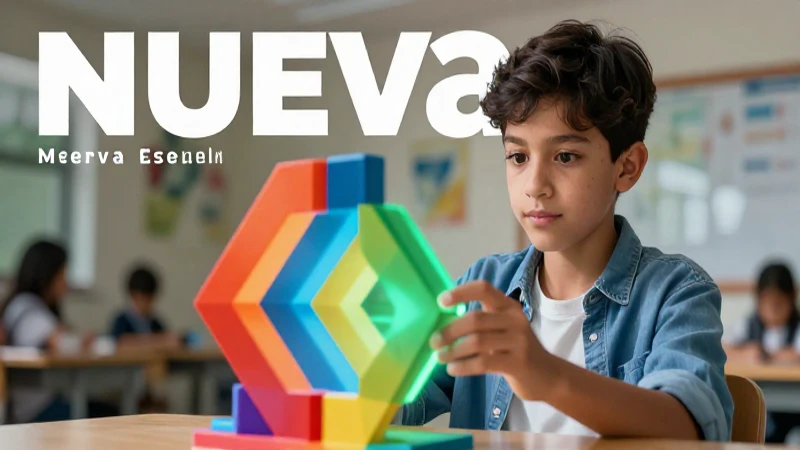 Estudiante con fracturas geométricas vibrantes