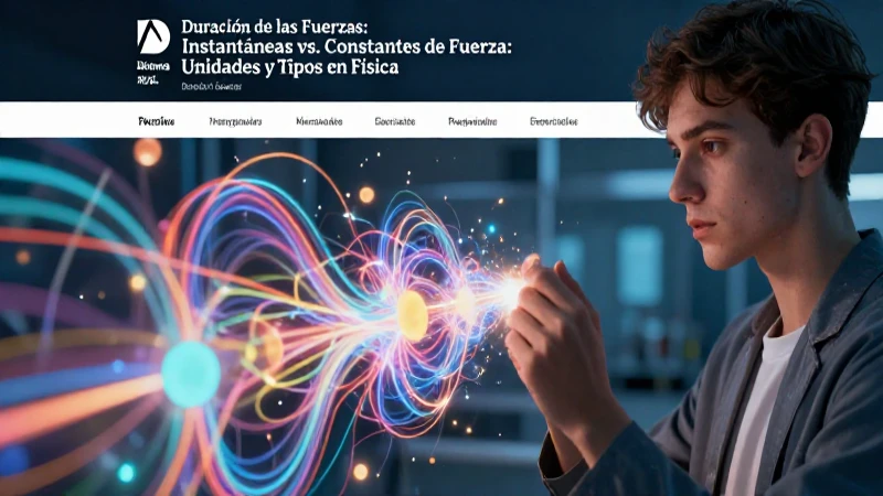 Diseño visual dinámico sobre conceptos físicos esenciales