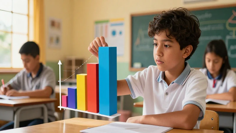 Estudiante aprende con gráficos 3D vibrantes