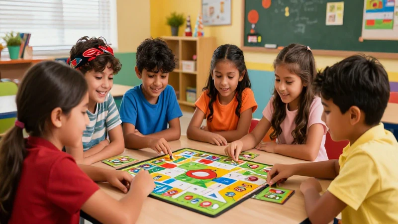 Tipos de juegos: características, beneficios y más 5 Niños mexicanos jugando juegos educativos feliz