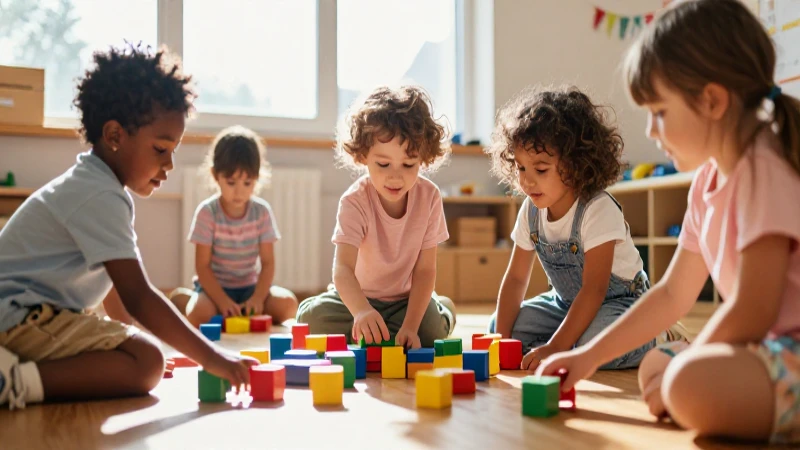 Tipos de juegos: características, beneficios y más 4 Niños juguetones y creativos en un aula vibrante