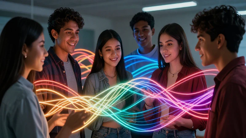 Colaboración educativa mexicana vibrante y dinámica