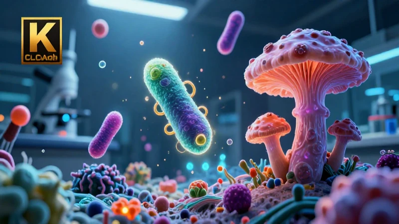 Microcosmos vibrante con estética científica de alta calidad