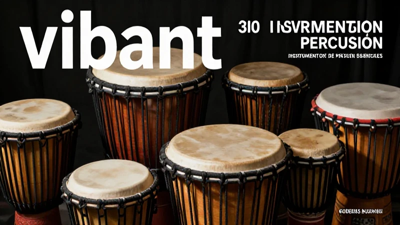 Instrumentos de percusión en un set dinámico
