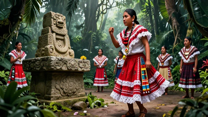 Explora las religiones del mundo y enriquece tu cultura 4 Ritual indígena mexicano en la selva misteriosa