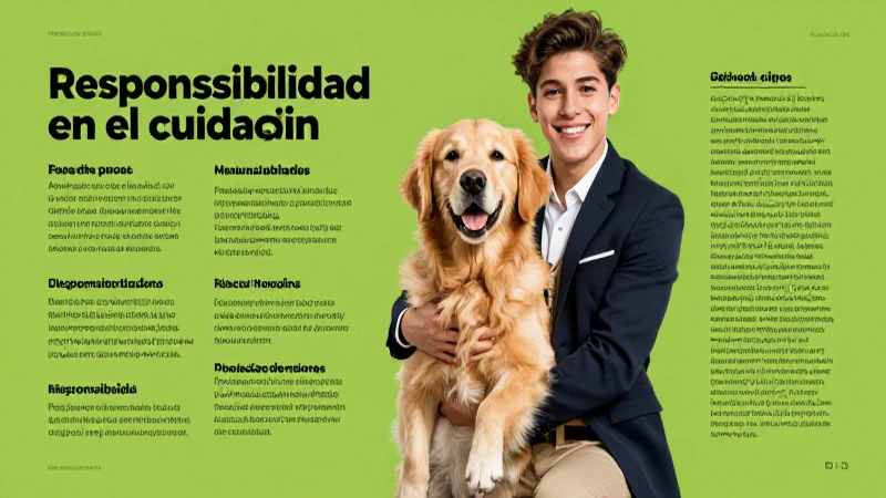 Responsabilidades del cuidado de mascotas ilustradas