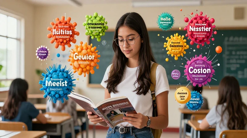 Estudiante moderno rodeado de ideas y aprendizaje