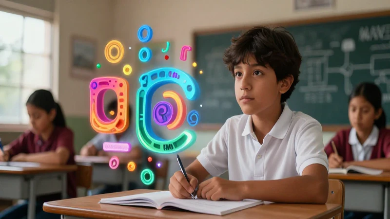 Estudiante mexicano aprende conceptos educativos dinámicos
