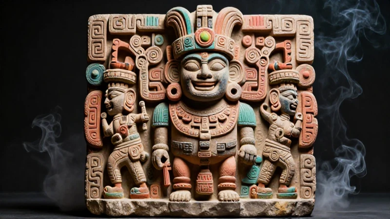 Toltecas: Historia, características y legado cultural 6 Escultura Tolteca detallada en altar mesoamericano