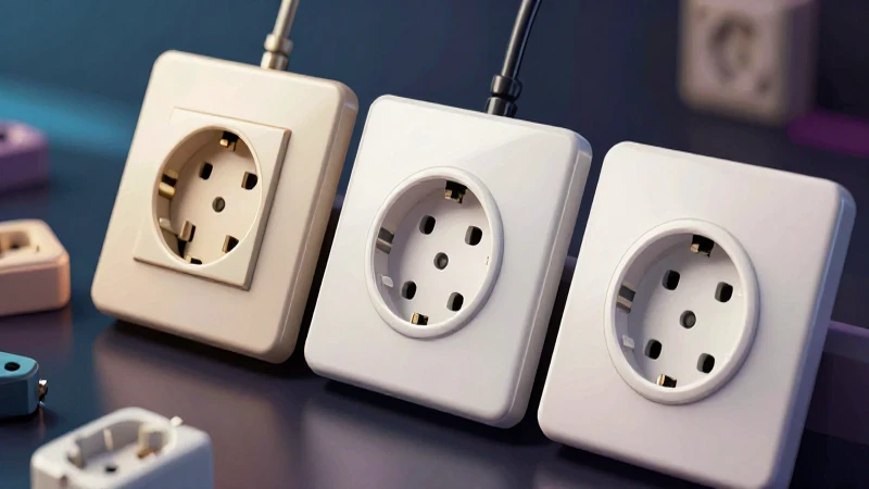 Toma corriente: Qué es, características, elementos y tipos 3 Ilustración de enchufes eléctricos vintage y modernos