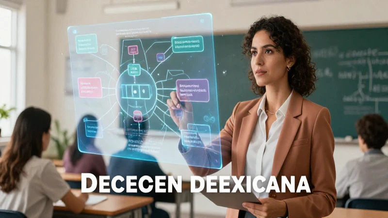 Profesora dinámica con flujo holográfico educativo