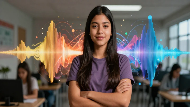 Retrato dinámico de estudiante mexicano moderno y vibrante