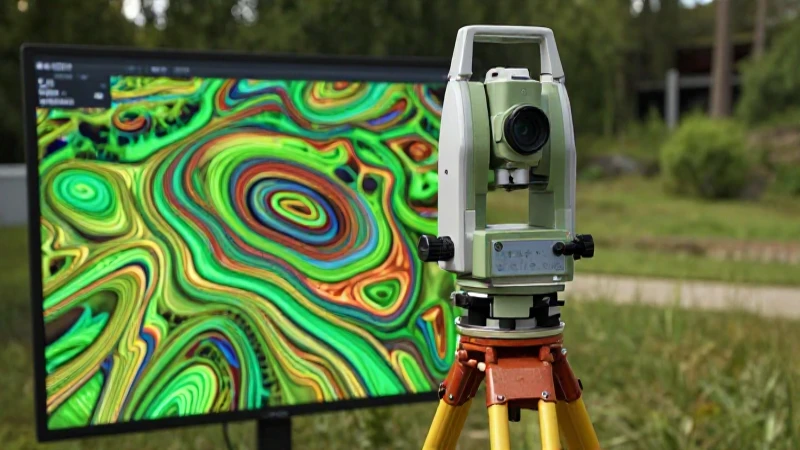 Equipo topográfico 3D al aire libre